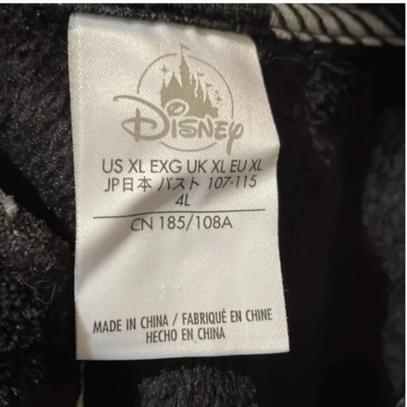 Disney Mickey Mouse Sequin Velvet Fuzzy Pullover Black Sweatshirt Women X-Large - Picture 6 of 14